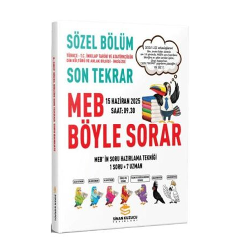 SİNAN KUZUCU YAYINLARI 2025 LGS SON TEKRAR SÖZEL SORU BANKASI