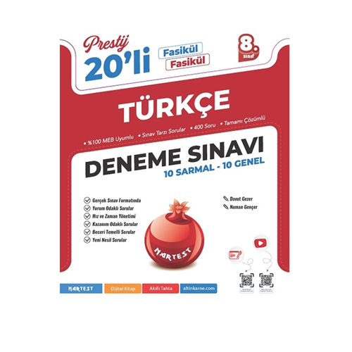 NARTEST 8 PRESTİJ TÜRKÇE 20Lİ DENEME