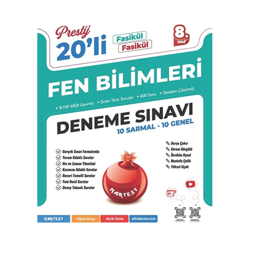 NARTEST 8 PRESTİJ FEN BİLİMLERİ 20 Lİ DENEME