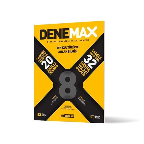 HIZ 8 DİN KÜLTÜRÜ DENEMAX AKILLI DENEME 20Lİ