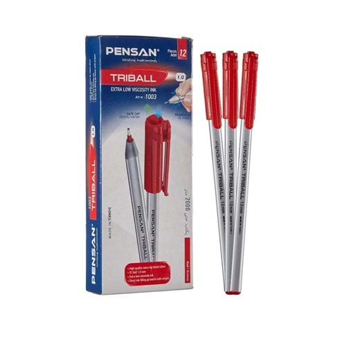 PENSAN TRİBALL TÜKENMEZ KALEM KIRMIZI