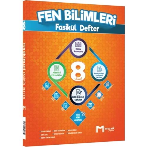 8.SINIF MOZAİK FASİKÜL DEFTER FEN BİLİMLERİ