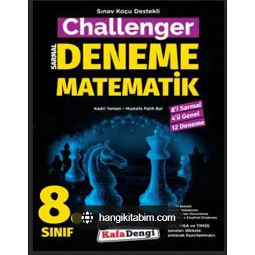 8.Sınıf Challenger Matematik Branş denemesi (12'li) (Tümü Video Çözümlü)