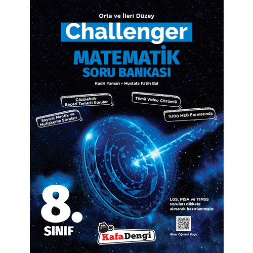 8.Sınıf Challenger Matematik sorubankası (Tümü Video Çözümlü)