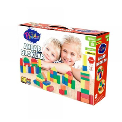 KUTUDA 60 PARÇA AHŞAP RENKLİ PUZZLE
