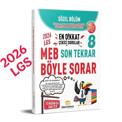 SİNAN KUZUCU 2026 LGS SON TEKRAR SÖZEL SORU BANKASI