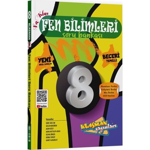 KLASMAN YAYINLARI 8.SINIF FEN BİLİMLERİ SORU BANKASI