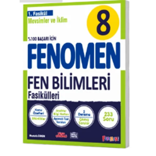 FENOMEN 8 FEN BİLİMLERİ 1.FASİKÜL (MEVSİMLER VE İKLİM)