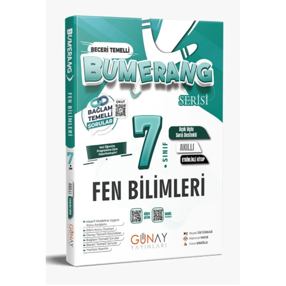 GÜNAY 7.SINIF BUMERANG FEN BİLİMLERİ ETKİNLİKLİ