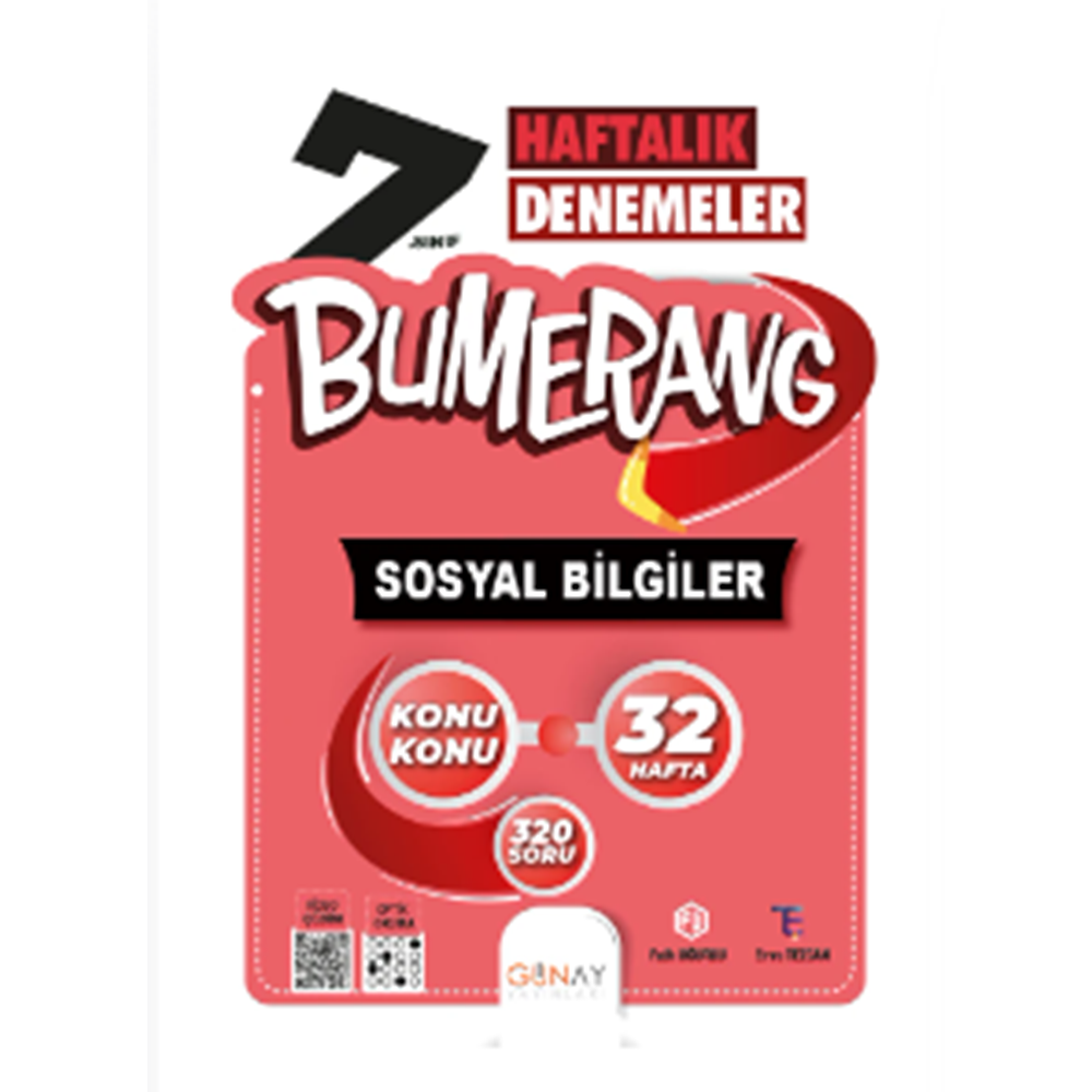 7.SINIF Bumerang 32 Haftalık Sosyal Bilgiler Denemeleri