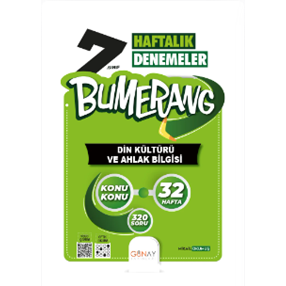 7.SINIF Bumerang 32 Haftalık Din Kültürü ve Ahlak Bilgisi Denemeleri