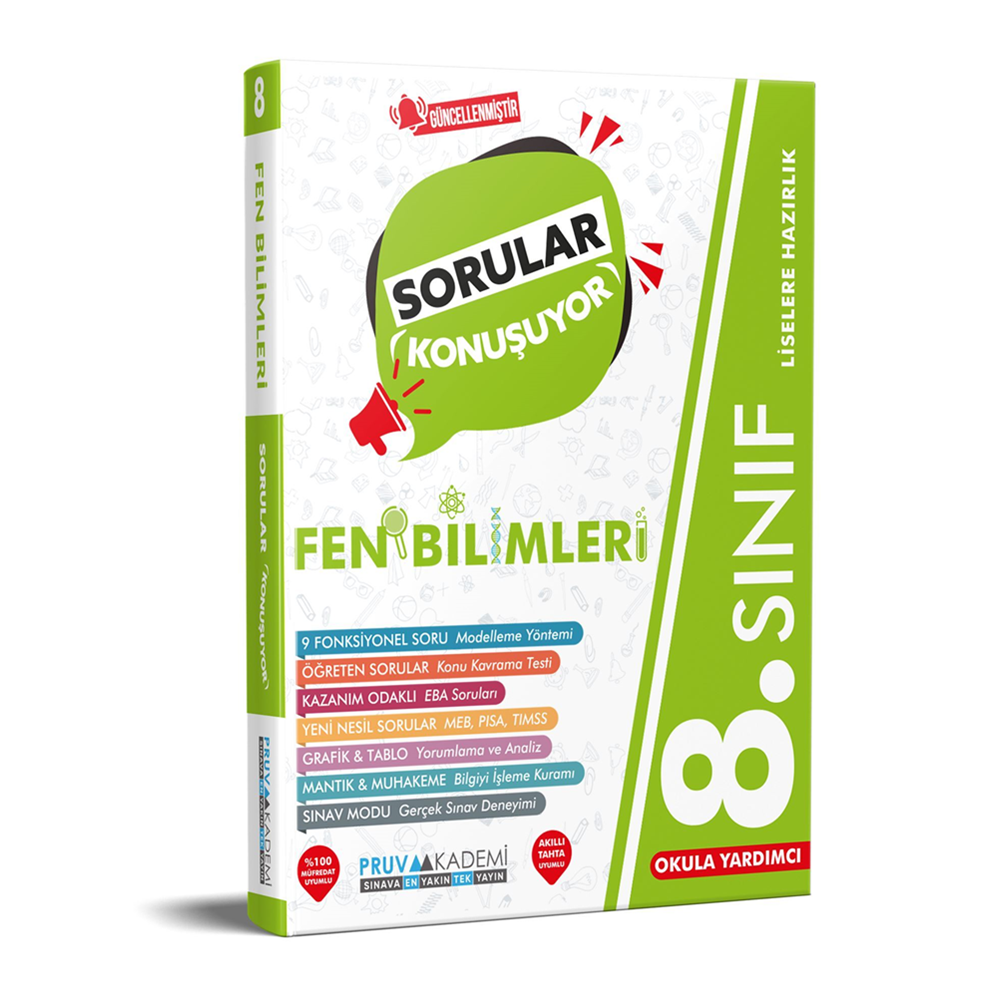 PRUVA 8. SINIF SORULAR KONUŞUYOR SORU BANKASI FEN BİLİMLERİ