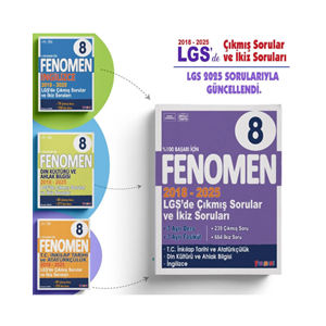 FENOMEN 8.SINIF ÇIMIŞ VE İKİZ SORULAR SETİ-2018-2025