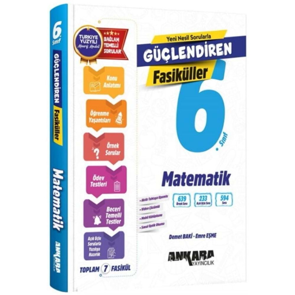 ANKARA 6 MATEMATİK FASİKÜL SET