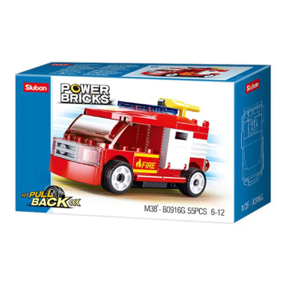 Sluban Power Bricks Çek Bırak İtfaiye Kamyonu