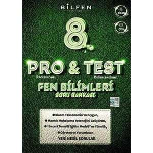 BİLFEN 8.SINIF PROTEST FEN BİLİMLERİ SORU BANKASI