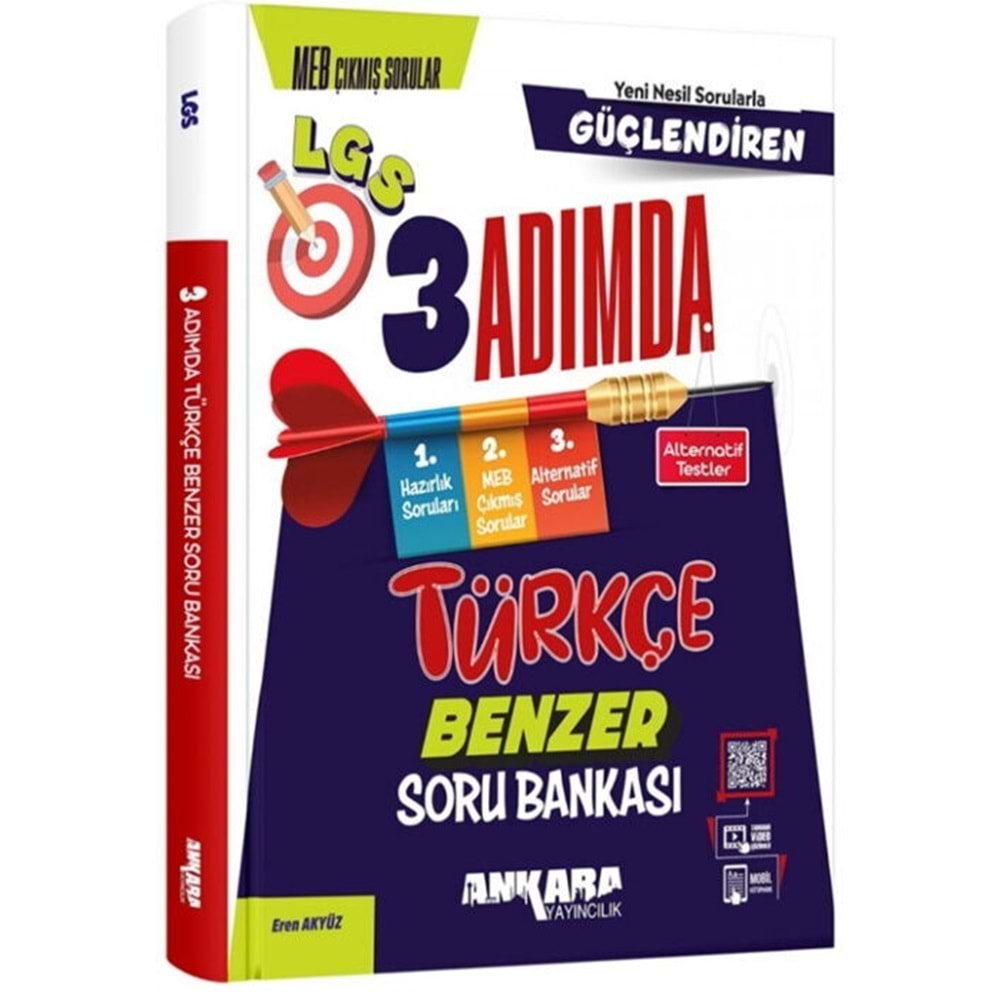 ANKARA 8.SINIF TÜRKÇE 3 ADIMDA BENZER SORU BANKASI
