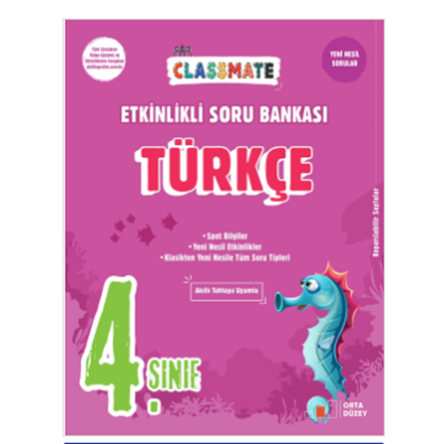 4. Sınıf Classmate Türkçe Etkinlikli sorubankası