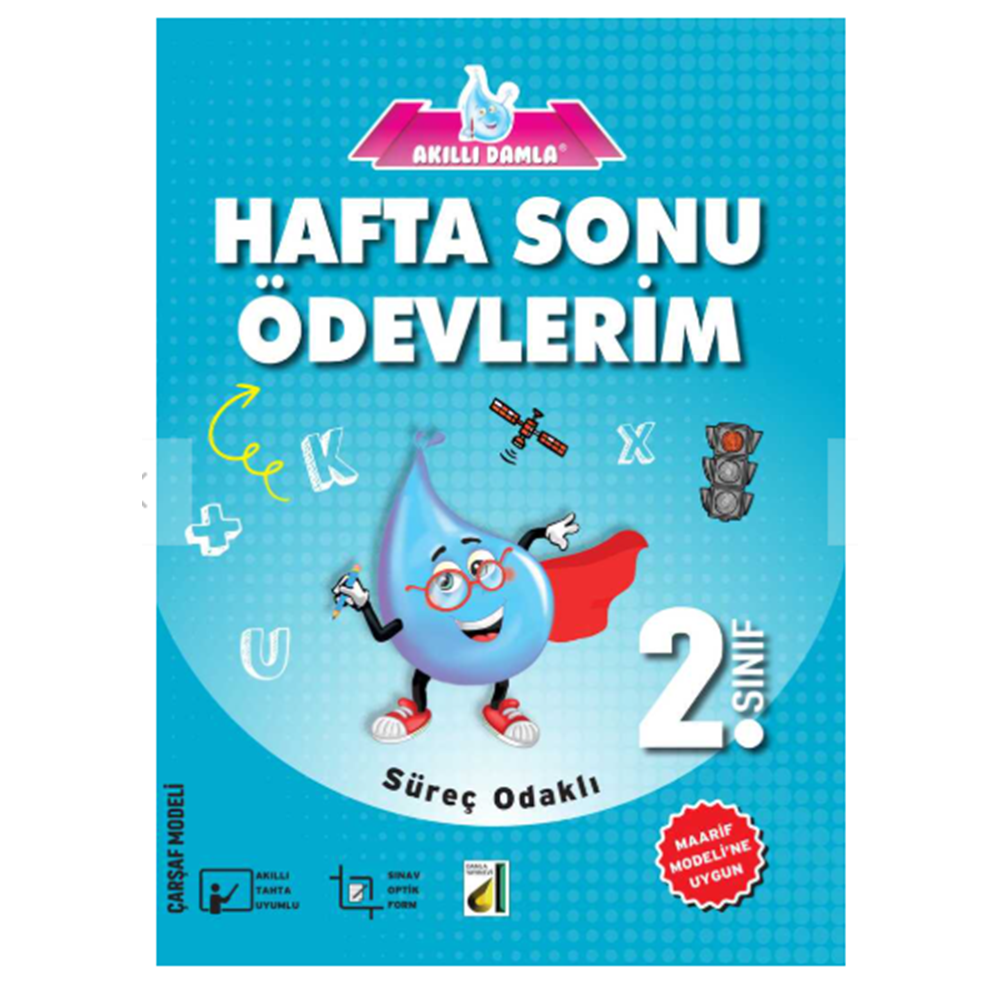 Akıllı Damla 2. Sınıf Haftalık Ev Ödevleri Seti (2 Kitap)