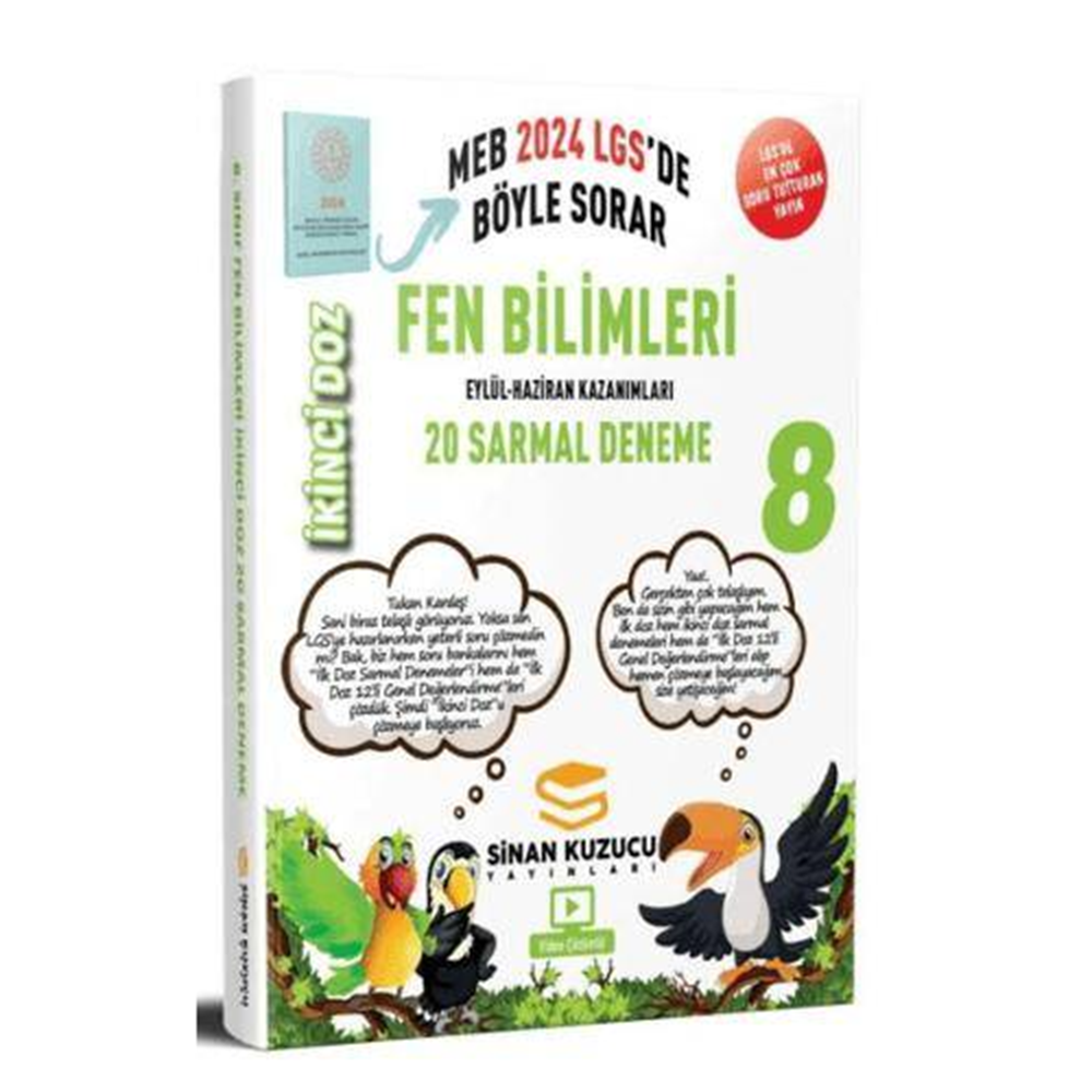 Sinan Kuzucu Yayınları 8. Sınıf İkinci Doz Fen Bilimleri 20 Sarmal Branş Deneme 2024