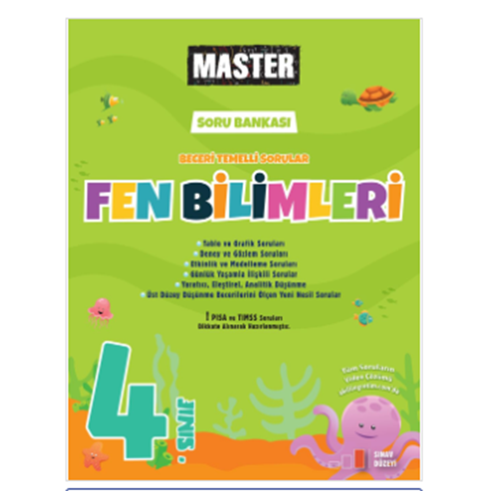 4. Sınıf Master Fen Bilimleri sorubankası