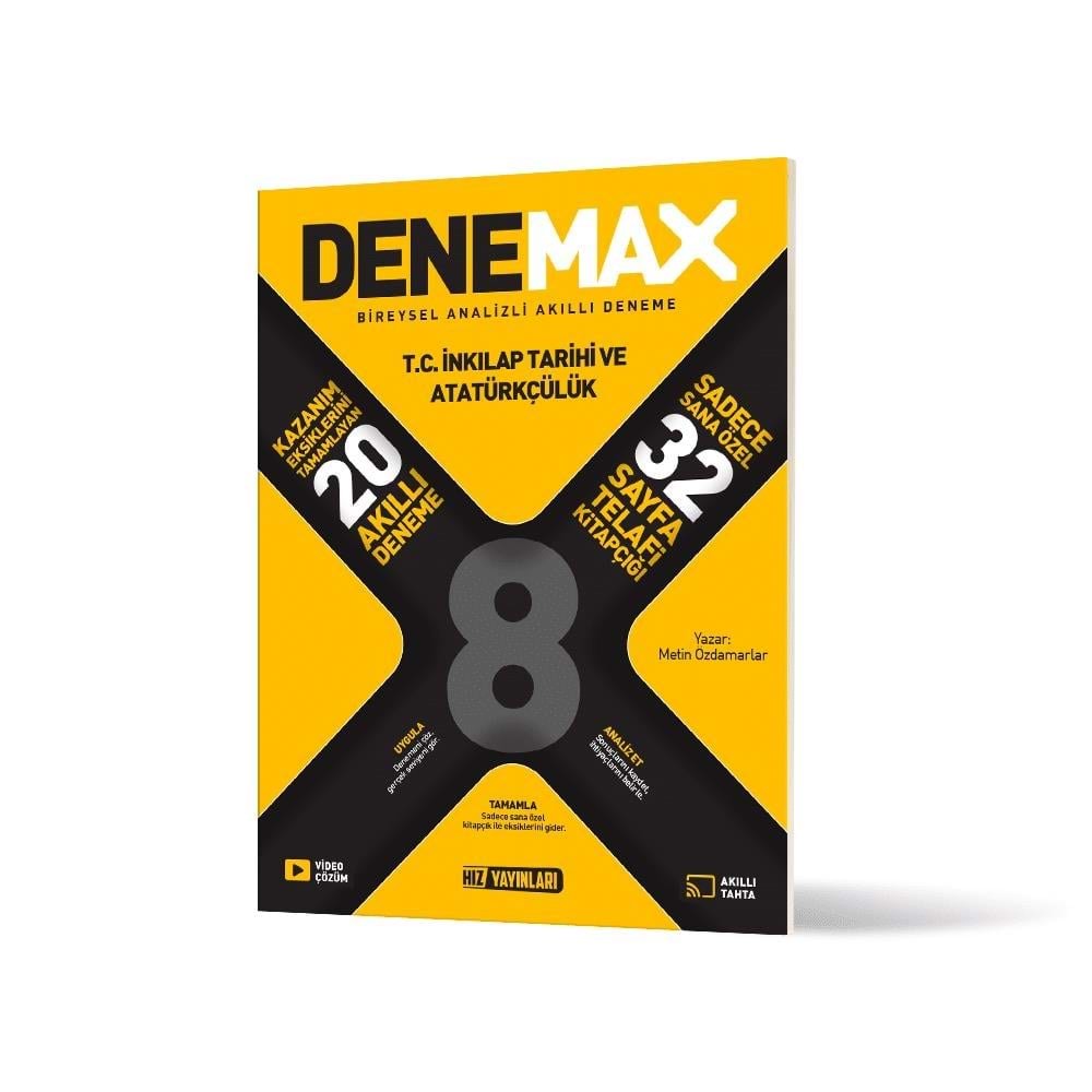 HIZ 8 İNKİLAP TARİHİ DENEMAX AKILLI DENEME 20 Lİ