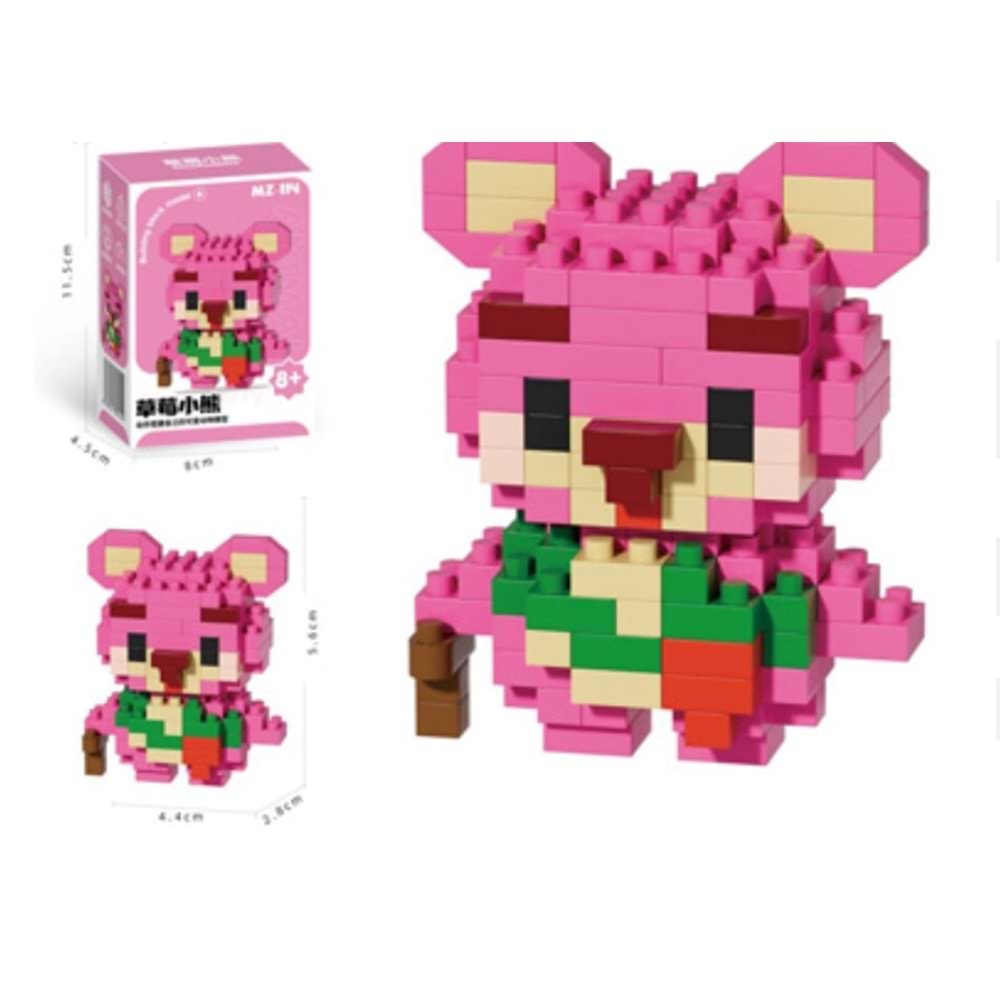 PUZZLE BLOCKS HAYVAN SERİSİ ÇİLEK AYISI