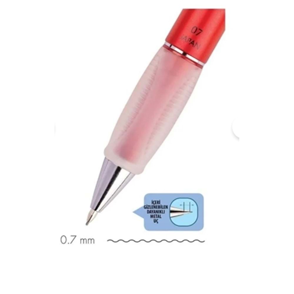 SERVE DEEP VERSATİL KALEM 07.MM METALİK KIRMIZI