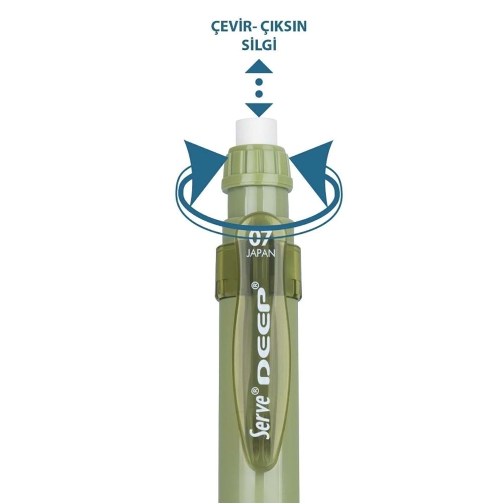 SERVE DEEP VERSATİL KALEM 0.7 MM YAPRAK YEŞİLİ