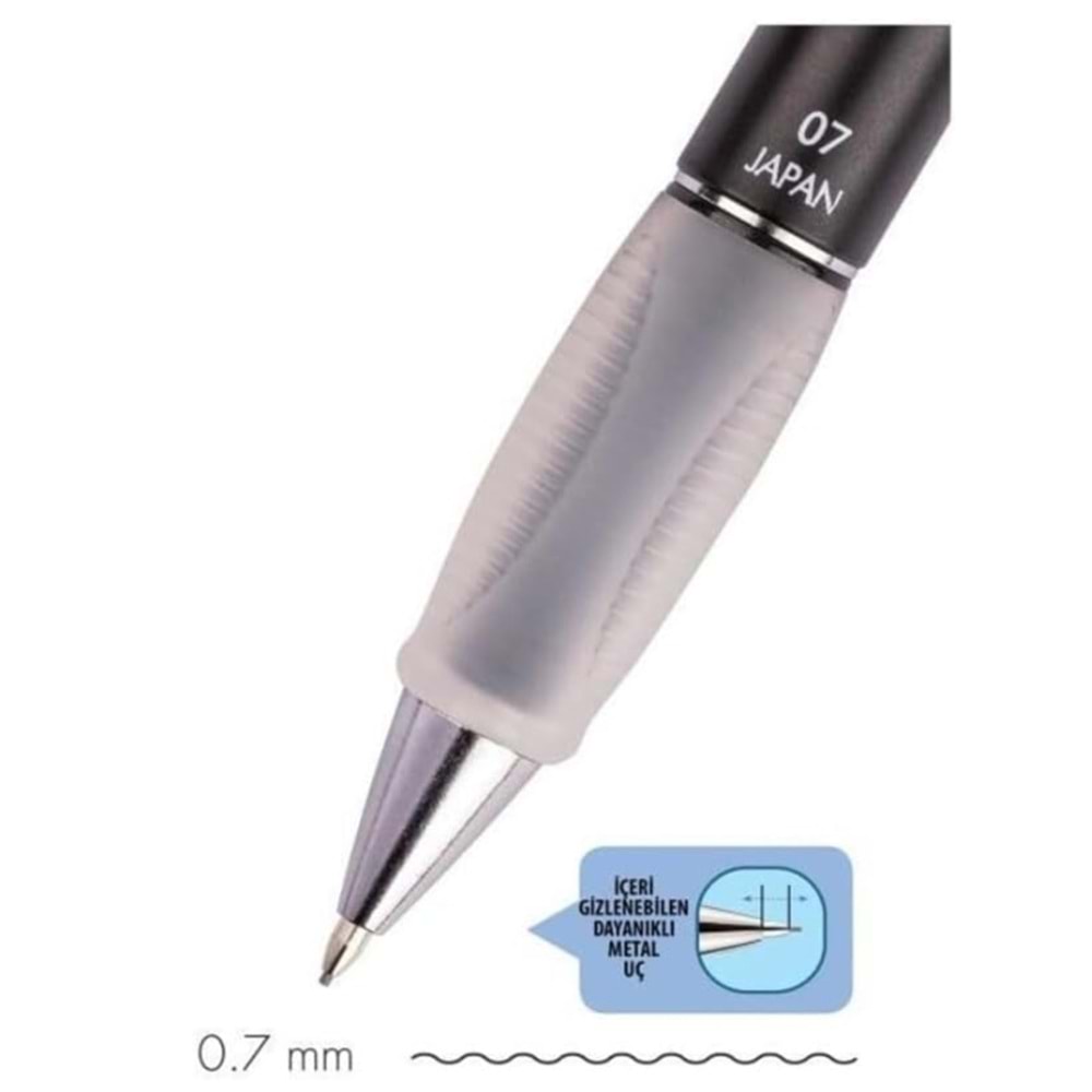 SERVE DEEP VERSATİL KALEM 0.7 MM METALİK SİYAH
