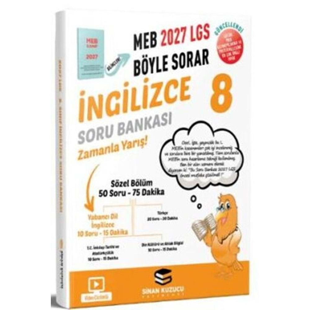 SİNAN KUZUCU 8.SINIF İNGİLİZCE SORU BANKASI-2027