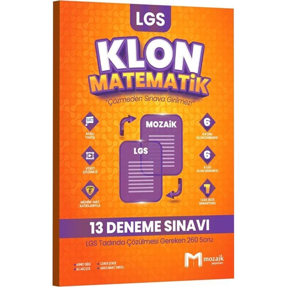 8.SINIF MOZAİK KLON deneme MATEMATİK - 2025