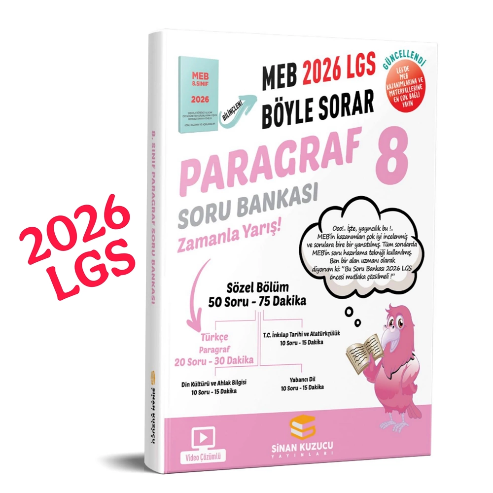 SİNAN KUZUCU 8.SINIF PARAGRAF SORUBANKASI-2026